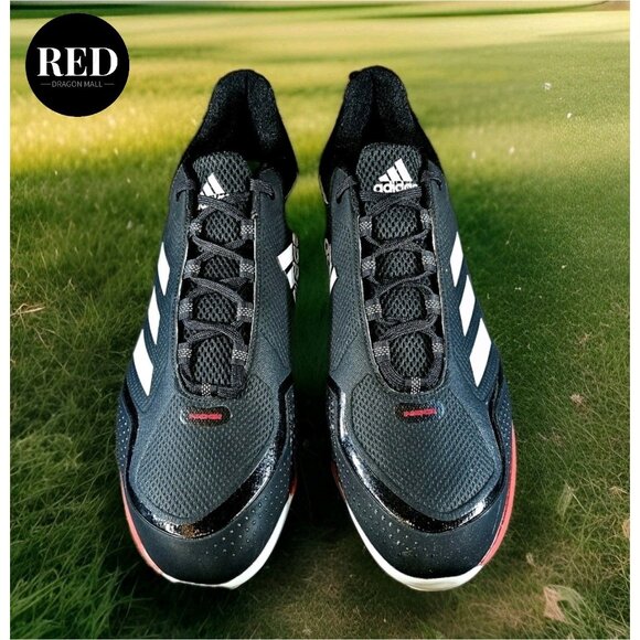 Adidas Icon 7 S23858 Black Red Metal Baseball Cleats Sneakers - Men's Size 16 - Picture 6 of 14